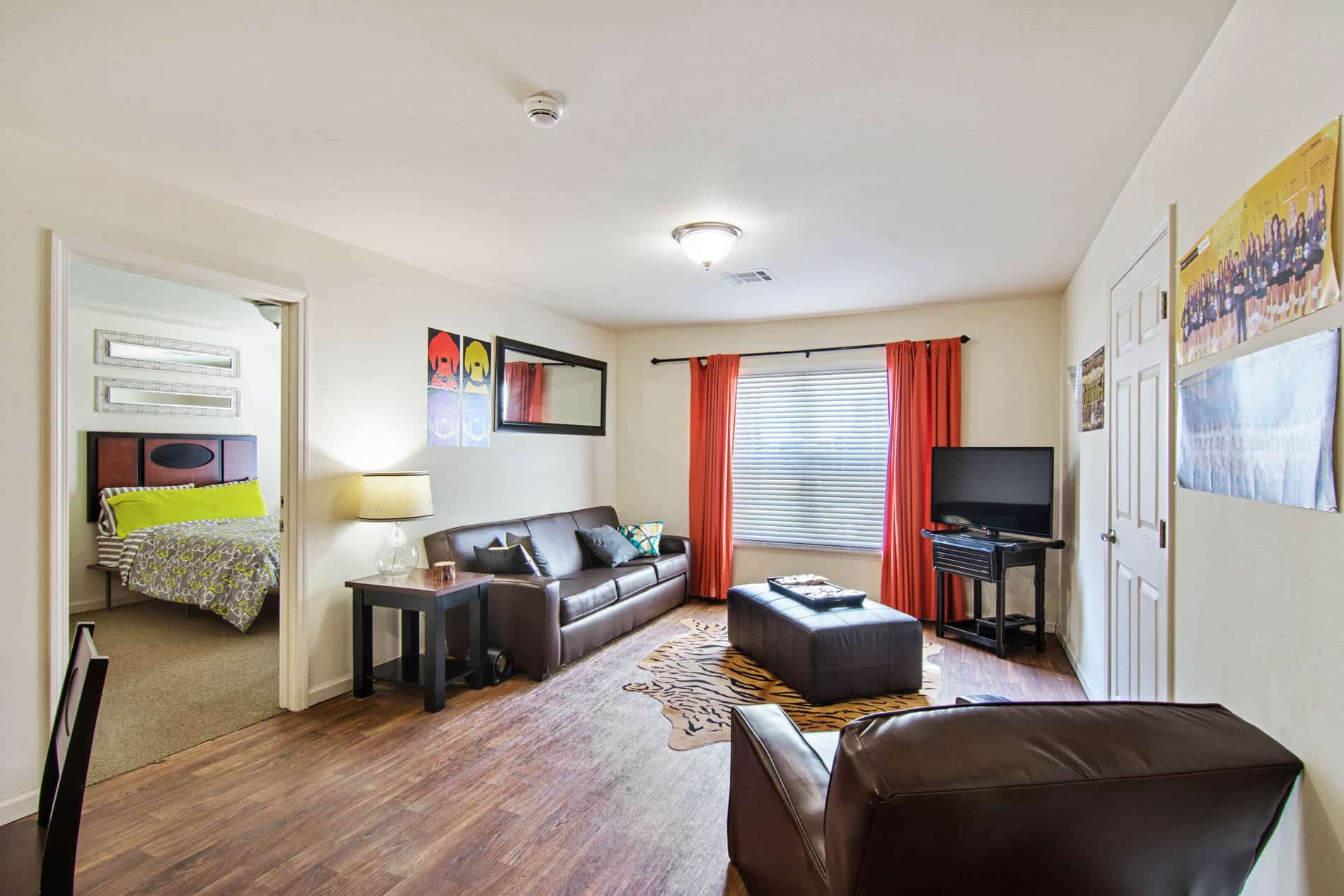 2909 oliver apartments wichita kansas living room with faux wood flooring